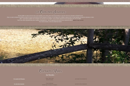 Site réalisé et hébergé pour un mariage